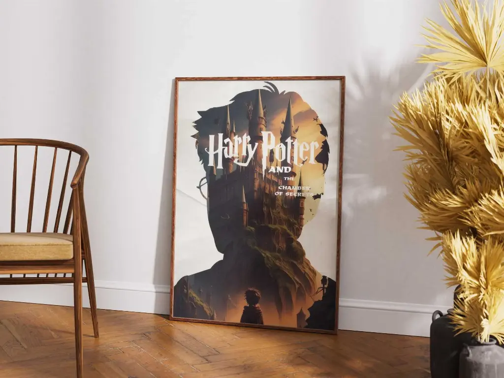 Harry Potter and the Chamber of Secrets | Silhouette Art Print | Hogwarts Magic Poster