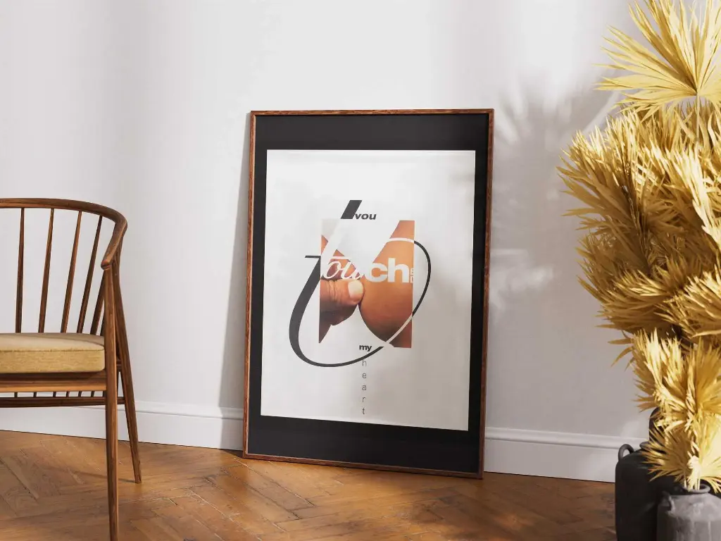 You Touch My Heart - Minimalist Typography Poster