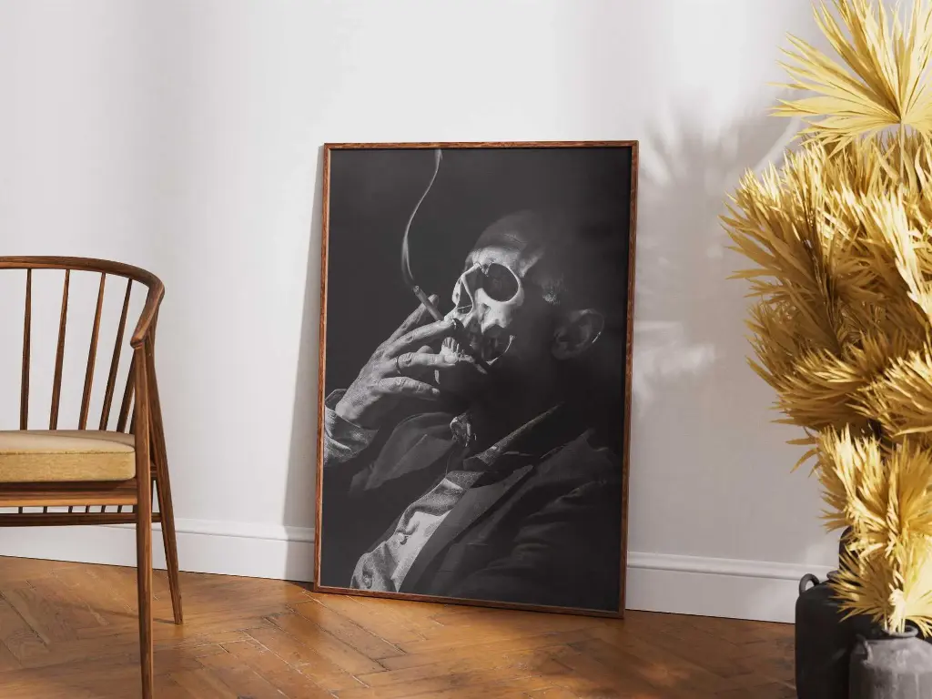 Smoke & Shadows - Skull Art Print