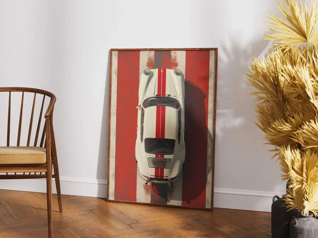 Porsche 911 Turbo - Racing Stripes Poster