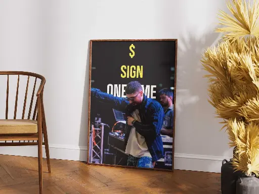 $ Sign One Time – High-Energy Live Performance Poster 