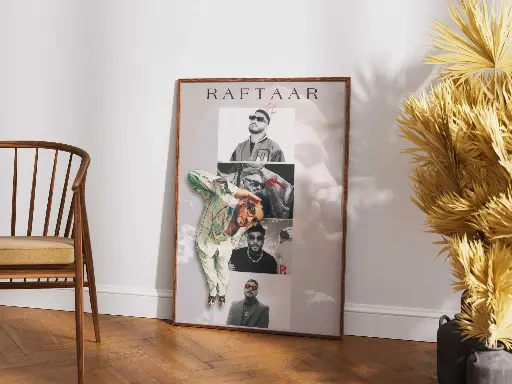 Raftaar Iconic Collage – Dynamic Rapper Artwork with Bold Style