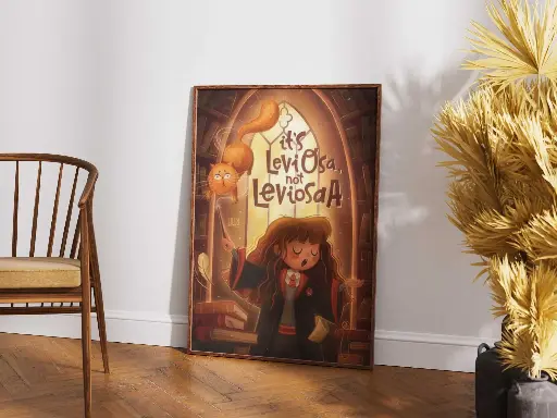 It’s LeviOsa, Not LeviosA – Hermione Spellcasting Poster
