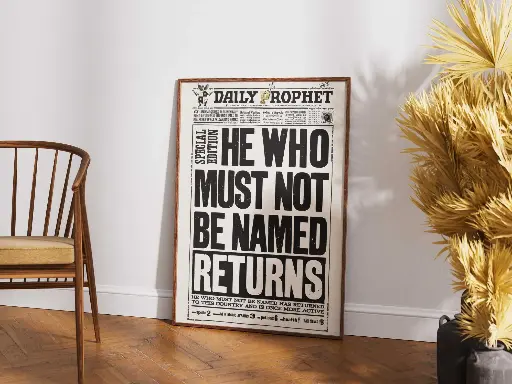 Harry Potter Daily Prophet Poster | He Who Must Not Be Named Returns 