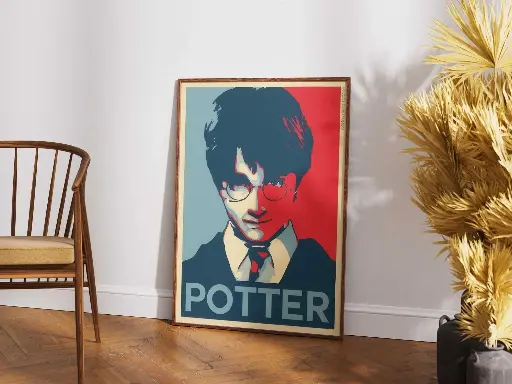 Harry Potter Pop Art Poster | Minimalist "Hope" Style Wall Print | Hogwarts Aesthetic Decor