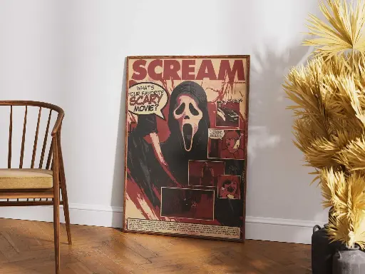Scream – Ghostface Comic-Style Horror Poster