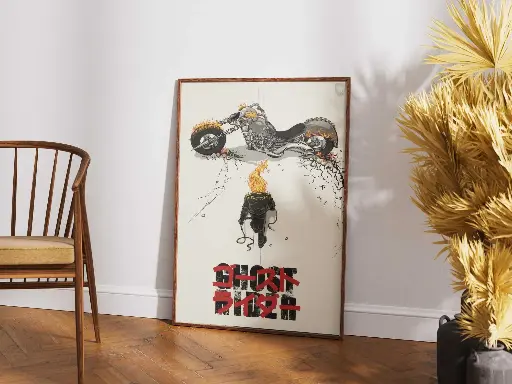 Ghost Rider – Japanese Cyberpunk-Inspired Poster