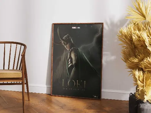 Loki God of Mischief | Dark Aesthetic Marvel Poster | Norse Trickster Wall Art