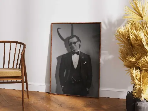 Loki Noir Elegance Poster | Mischief in Style Wall Art