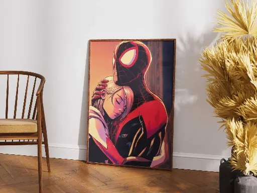 "Spidey & Gwen - A Love Beyond Universes" | Marvel Romantic Poster