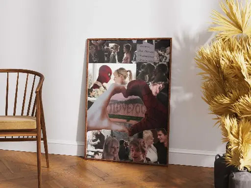 "Spidey & Gwen - A Love Story in Frames" | Marvel Collage Poster