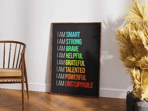 "I AM" - Affirmation Poster