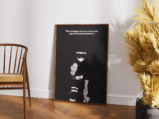 "Overcome Yourself" - Minimalist Motivational Art