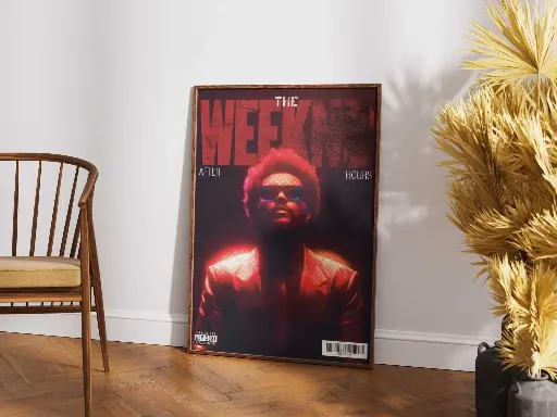 "After Hours Red Glow – The Weeknd Poster"