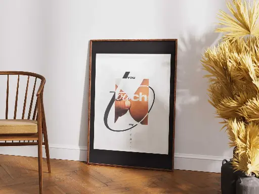 You Touch My Heart - Minimalist Typography Poster