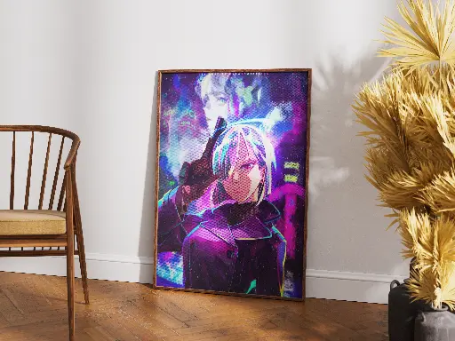 Cyberpunk Girl - Neon Rebellion Poster