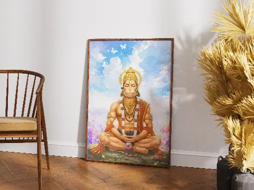 Serene Strength: Lord Hanuman in Meditation