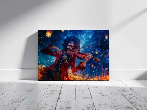 Anime Violinist Under Starry Sky | Magical Night Performance 